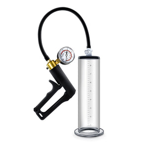 Performance - Vx7 Vacuum Penis Pump With Brass  Trigger & Pressure Gauge - Clear BL-06401