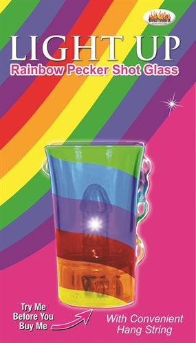 Light Up Rainbow Pecker Shot Glass HTP2969