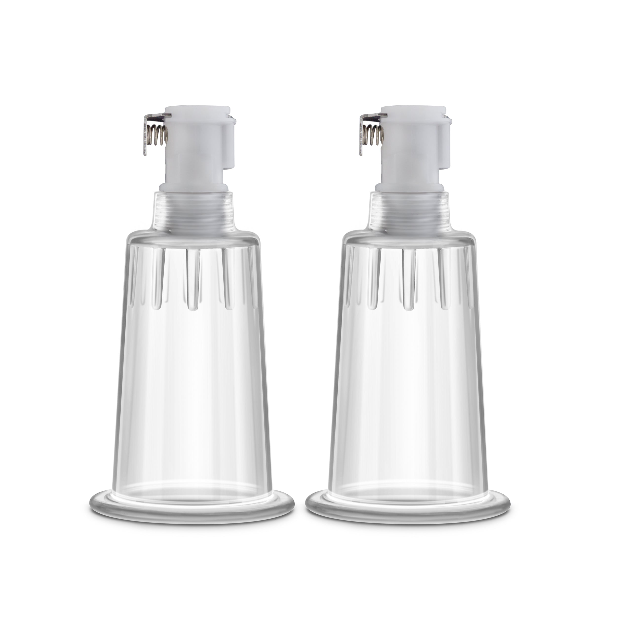 Temptasia  Nipple Pumping Cylinders  Set of 2 (1 Inch Diameter) - Clear BL-09711