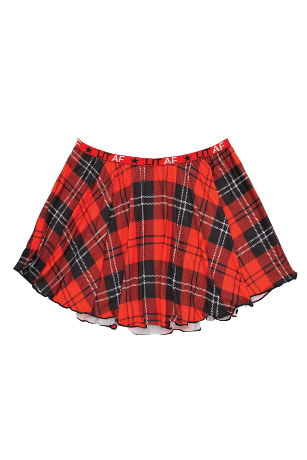 Lit Af Plaid Skirt - Red Plaid - L/xl FL-B-AF803-LXL