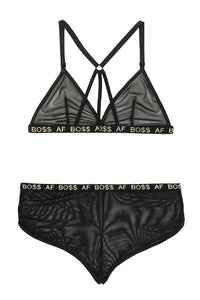 Boss Af Bralette and Shorts Set - Black - S/m FL-B-AF831-SM