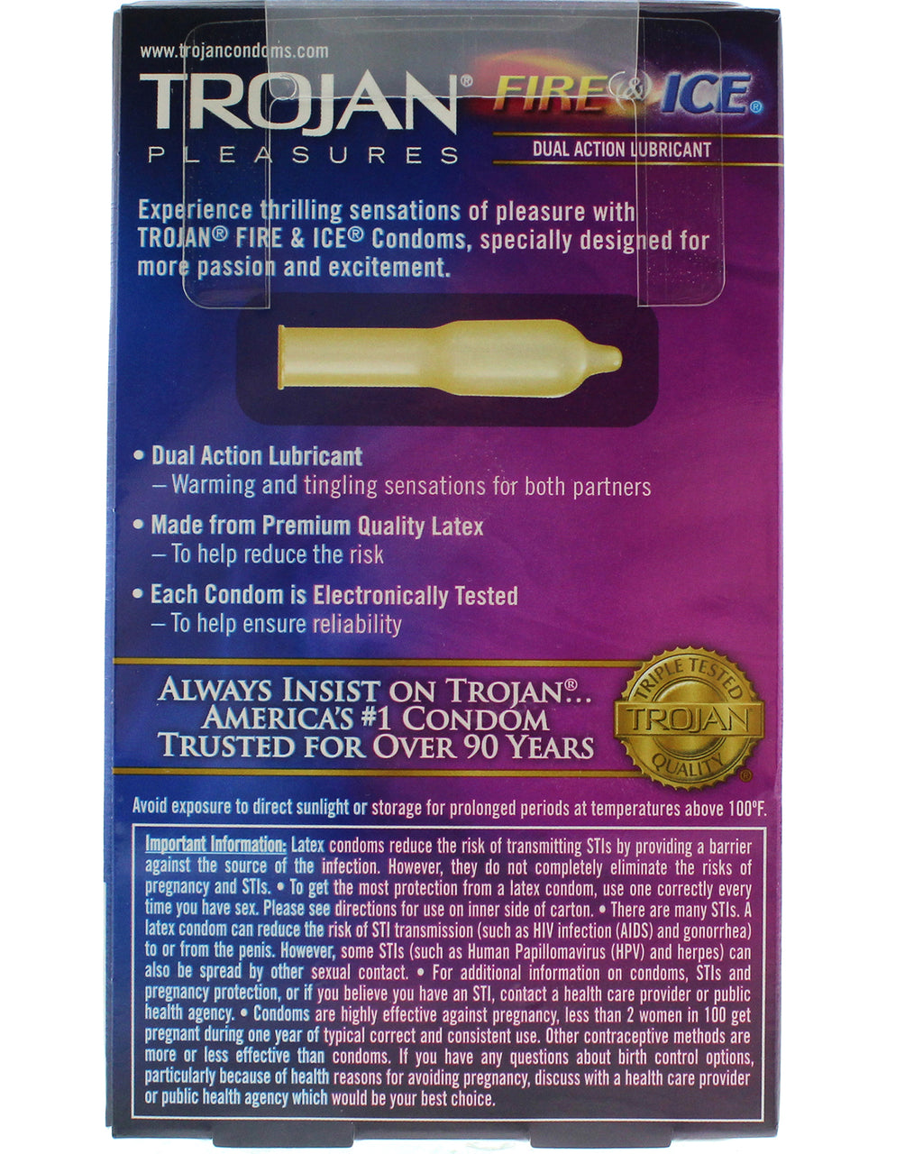 Trojan Pleasures Fire and Ice Dual Action - 10 Pack TJ96012