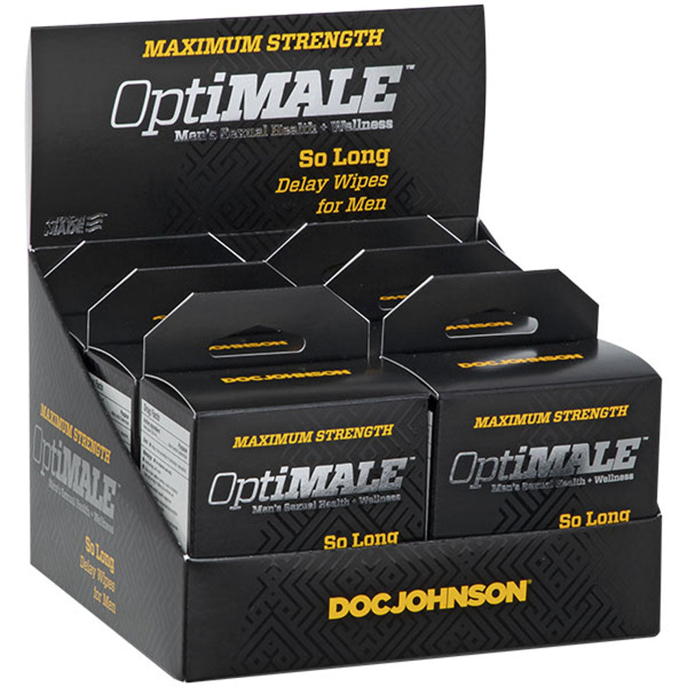 Optimale - So Long Delay Wipes for Men - 6 Pack  Display DJ0695-95-BX