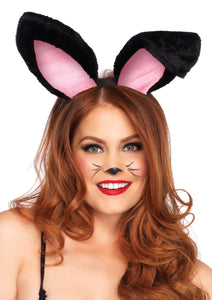 Plush Bunny Ears - Black LA-A2811BLK