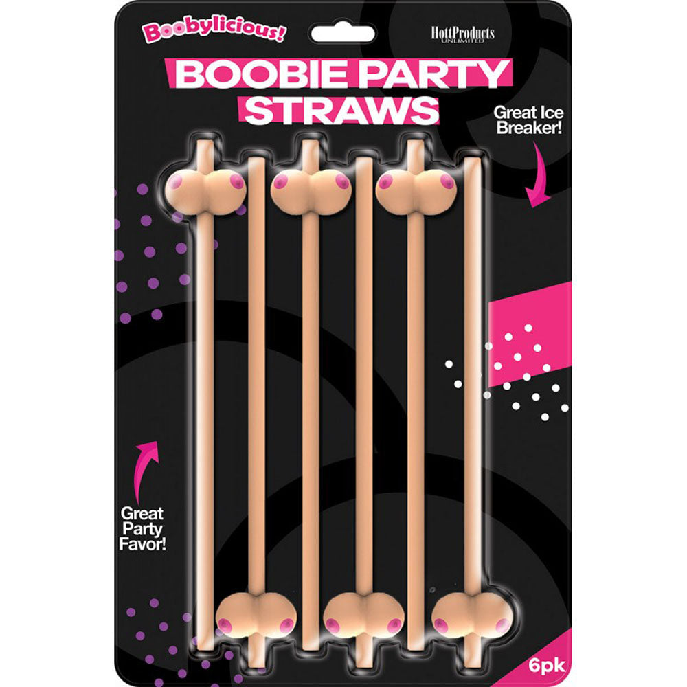 Boobie Straws 6 Pk (Flesh Color) HTP3258