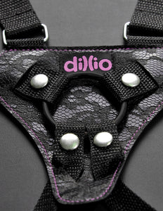 Dillio Pink - 6" Strap-on Suspender Harness Set